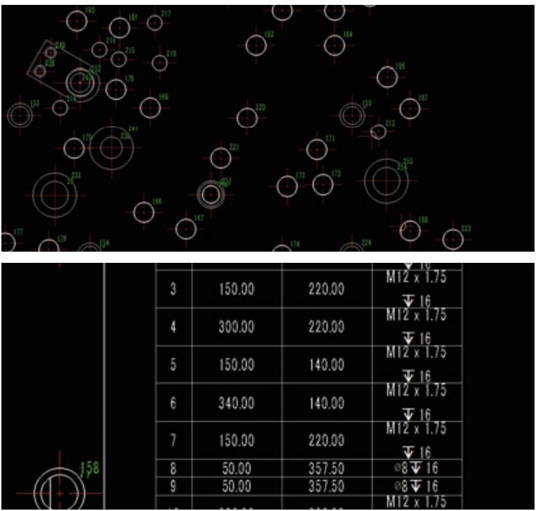 Fitur Auto Dimension dan Auto Hole Table IRON CAD