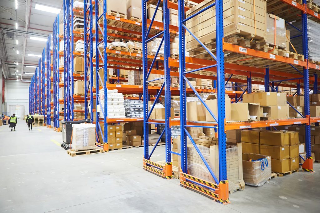 Industrial racking system for factory material storage